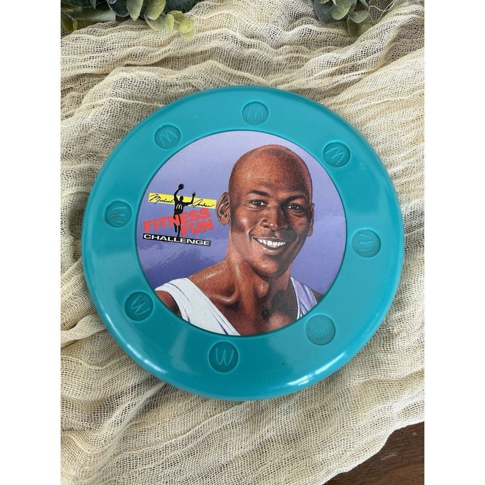 1991 McDonalds Michael Jordan Fitness Fun Flying Disk 6" Collector Frisbee Toy - Picture 2 of 8
